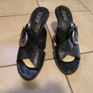 Franco Sarto slip on heels black